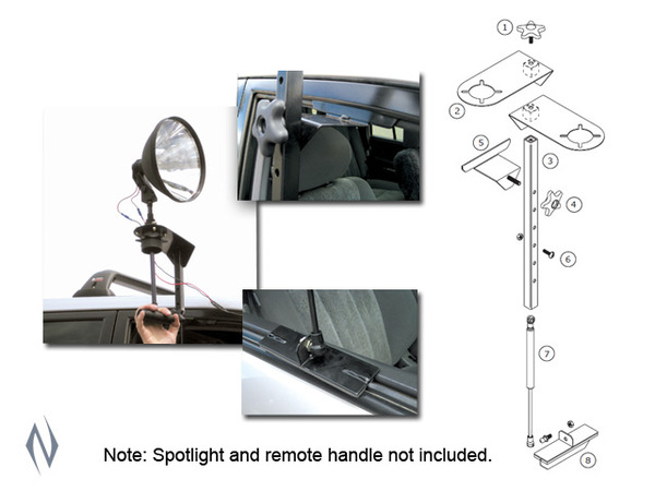 Unity door mounted spotlight install - YouTube