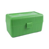 MTM Case-Gard Hinged Lid 50 Round Ammo Box .243 Win, 30-30, .308, 220 Swift Green