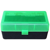 MTM Case-Gard Hinged Lid 50 Round Ammo Box .223/243/25/270 WSSM/blk green