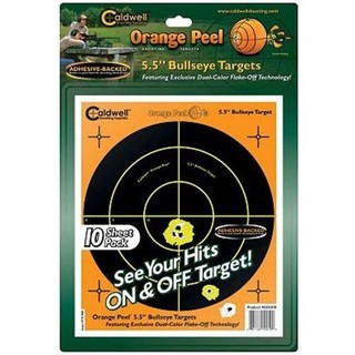 Caldwell Orange Peel Shooting Targets 5.5 Inch Bullseye 10 Pack