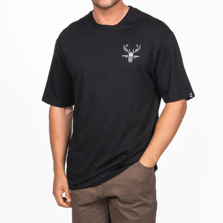 Hunters Element Mens Alpha Stag Tee Black