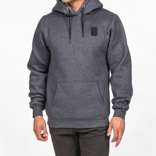 Hunters Element Mens Stamp Hoodie Dark Marle