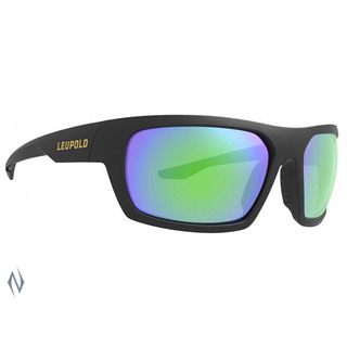 LEUPOLD SUNGLASSES PACKOUT MATTE BLACK EMERALD MIRROR