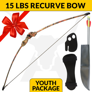 Apex Youth Recurve Bow Set Camo 15lbs