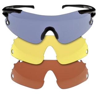 Beretta Trident Glasses 3lens Pack With Case Black/Yellow/Vermillion