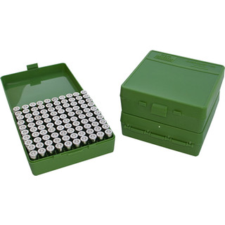 MTM Case Guard Ammo Box 100 Pistol Rounds Green