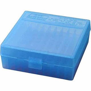 MTM Case guard 100 RD Pistol Ammo Box .44 Special/.45 Calibre Blue