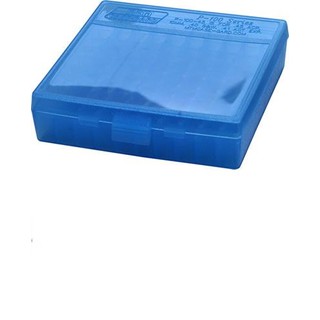 MTM Case-Gard 100 Round Hinged Pistol Ammo Storage Box 9mm Blue