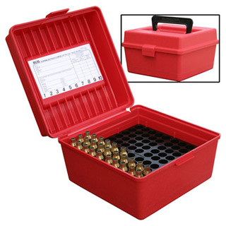 MTM Case Guard 100 Round Handled Deluxe Ammo Box 22Br-10.75x68 Mauser