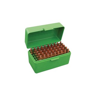 MTM Case-Gard Hinged Lid 50 Round Ammo Box .17, .222, .223 Rem, 204 Ruger Green
