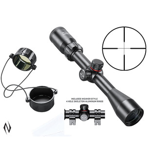 SIMMONS 8 POINT 3-9X40 TRUPLEX RIFLE SCOPE + RINGS