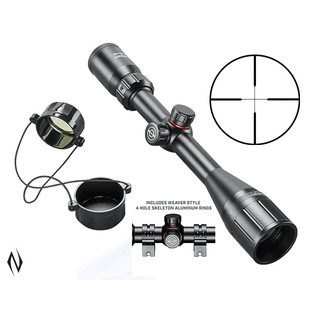 SIMMONS 8 POINT 4-12X40 TRUPLEX RIFLE SCOPE + RINGS