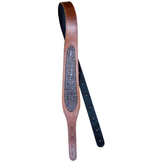 Colonial Leather Croc Inlay Sling 50mm Brown Australian Made